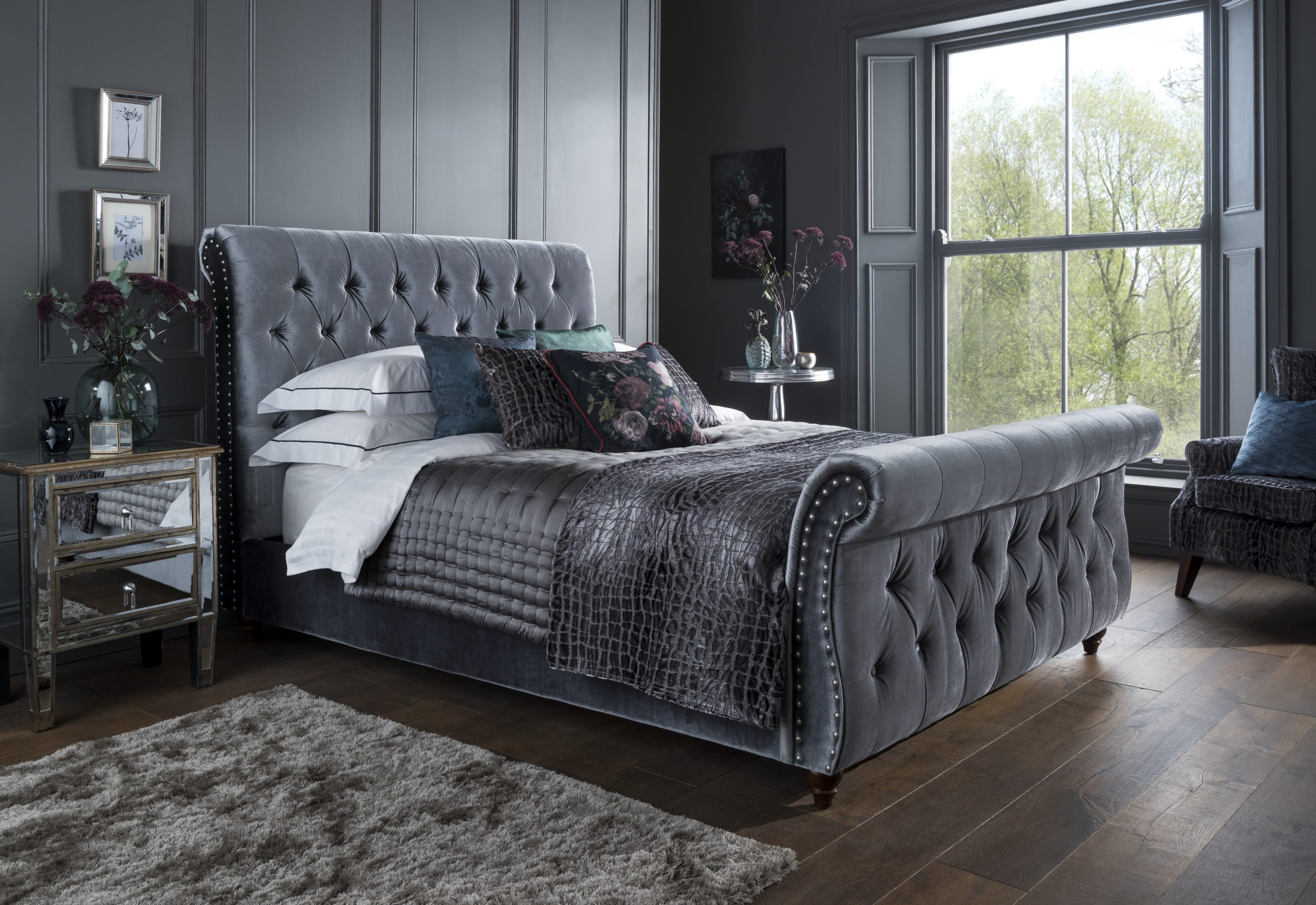 Montana Titanium King Size Bed With, Nice King Size Bed